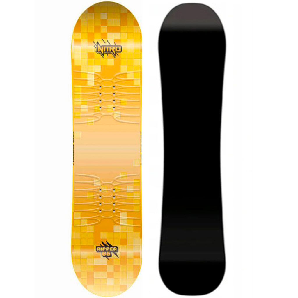 Tabla De Snowboard Ripper Kids Rental (Amarilla) Nitro – The Edge Sport